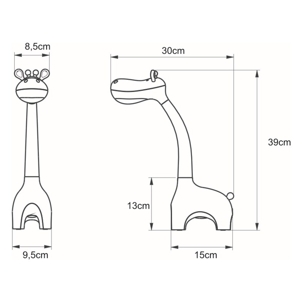 Lampka biurkowa K-BL1601 ŻÓŁTY z serii ŻYRAFA