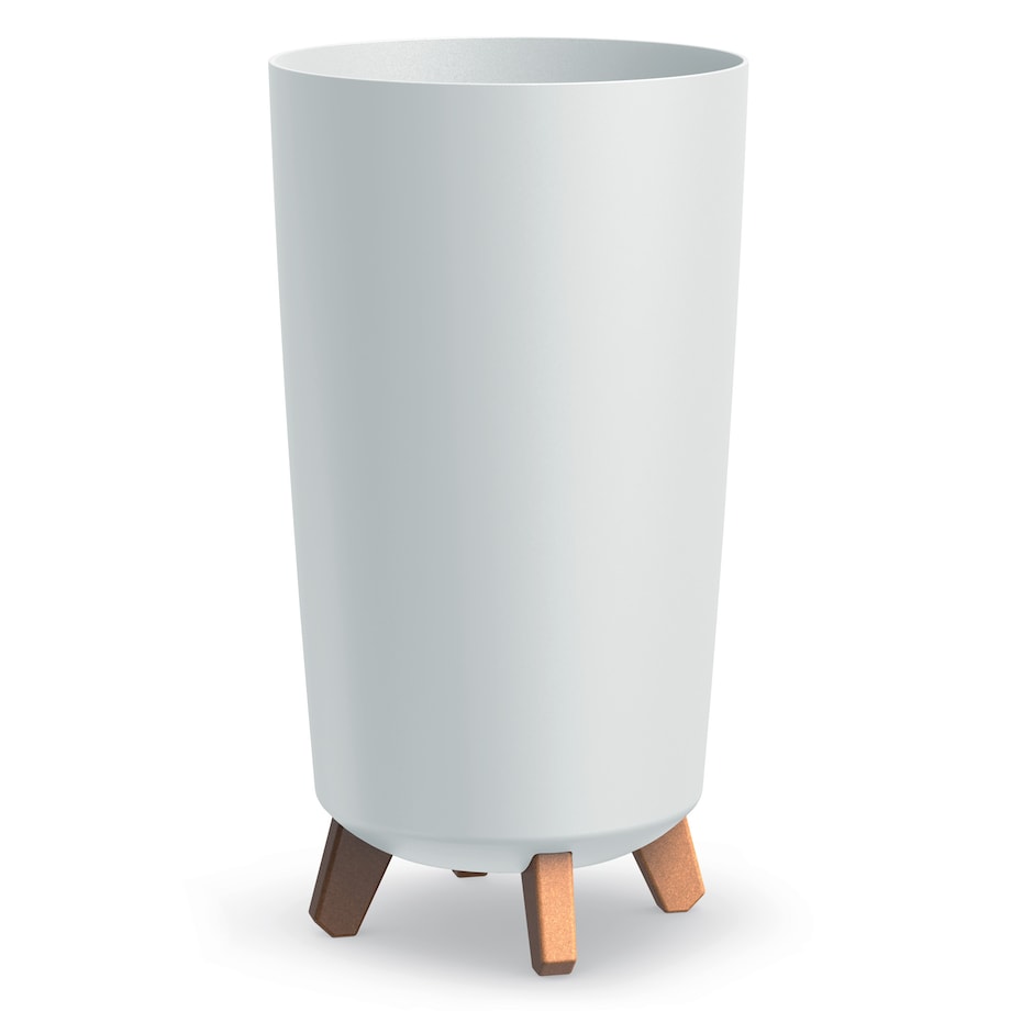 Donica Ogrodowa 23,9 Cm Na Nóżkach Wysoka Doniczka Dekoracyjna Biała