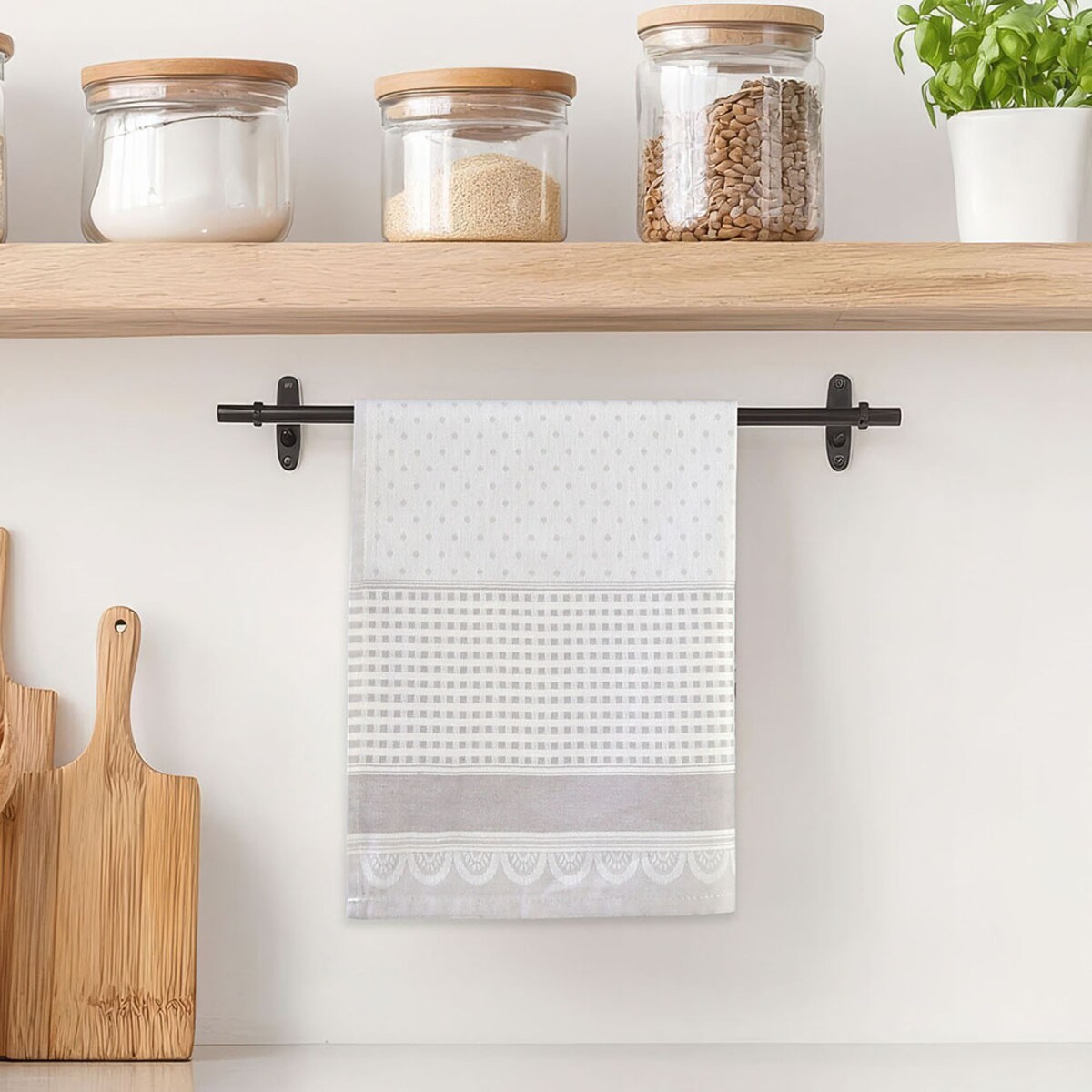 Ścierka bawełniana kuchenna 50x70 Zefirek jasno szara