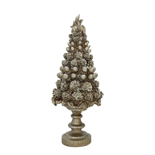 Dekoracja Christmas Tree Shine 43cm boże narodzenie, święta, świąteczne, antyczny brąz-srebrny, 17 x 43 cm