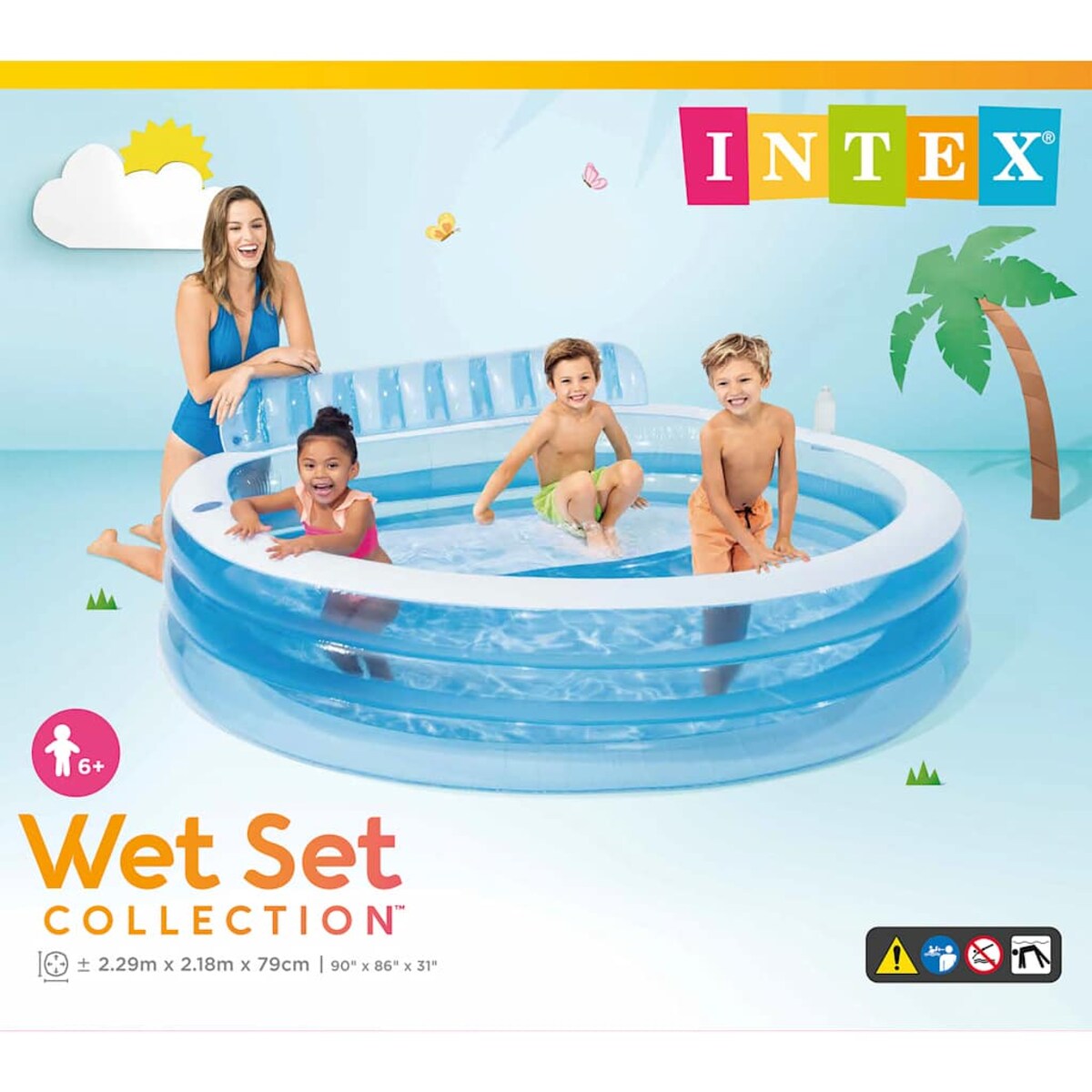 Basen dmuchany z ławeczką LOUNGE, INTEX