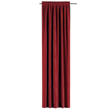 Zasłona na kanale z grzywką 1 szt. 130x260 intensywna czerwień