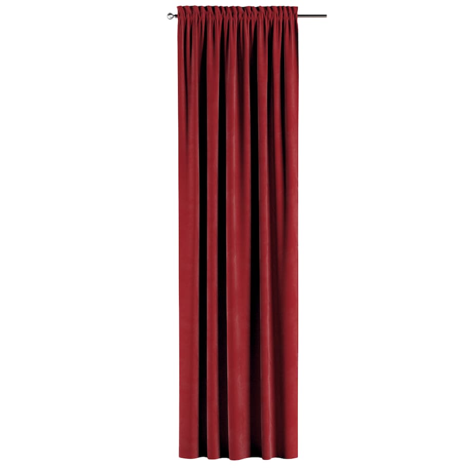 Zasłona na kanale z grzywką 1 szt. 130x260 intensywna czerwień