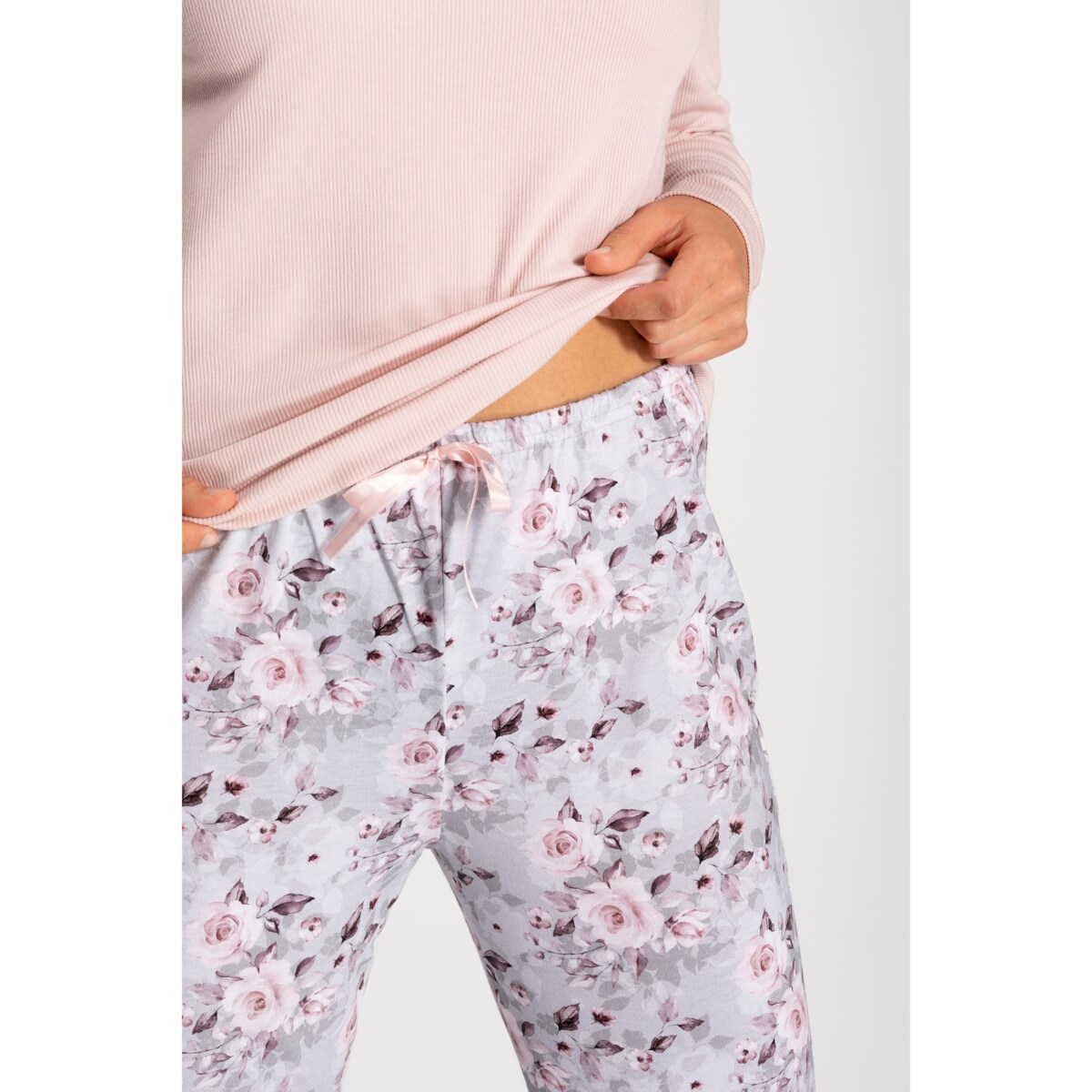 Piżama Margarita Pink-Grey, S