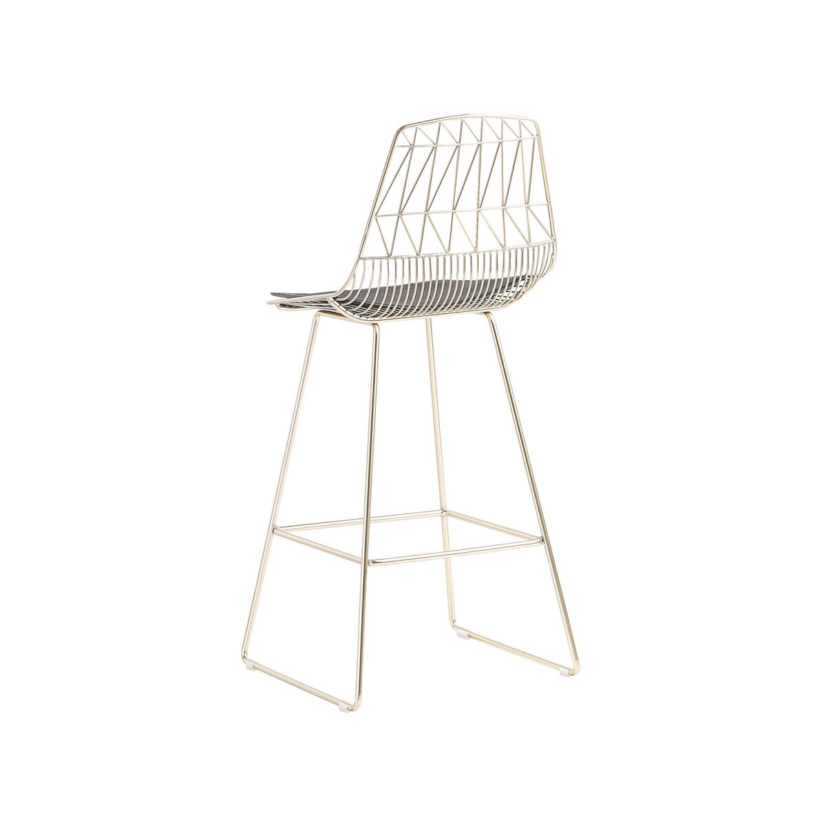 Zestaw 2 krzeseł barowych metalowy złoty PRESTON