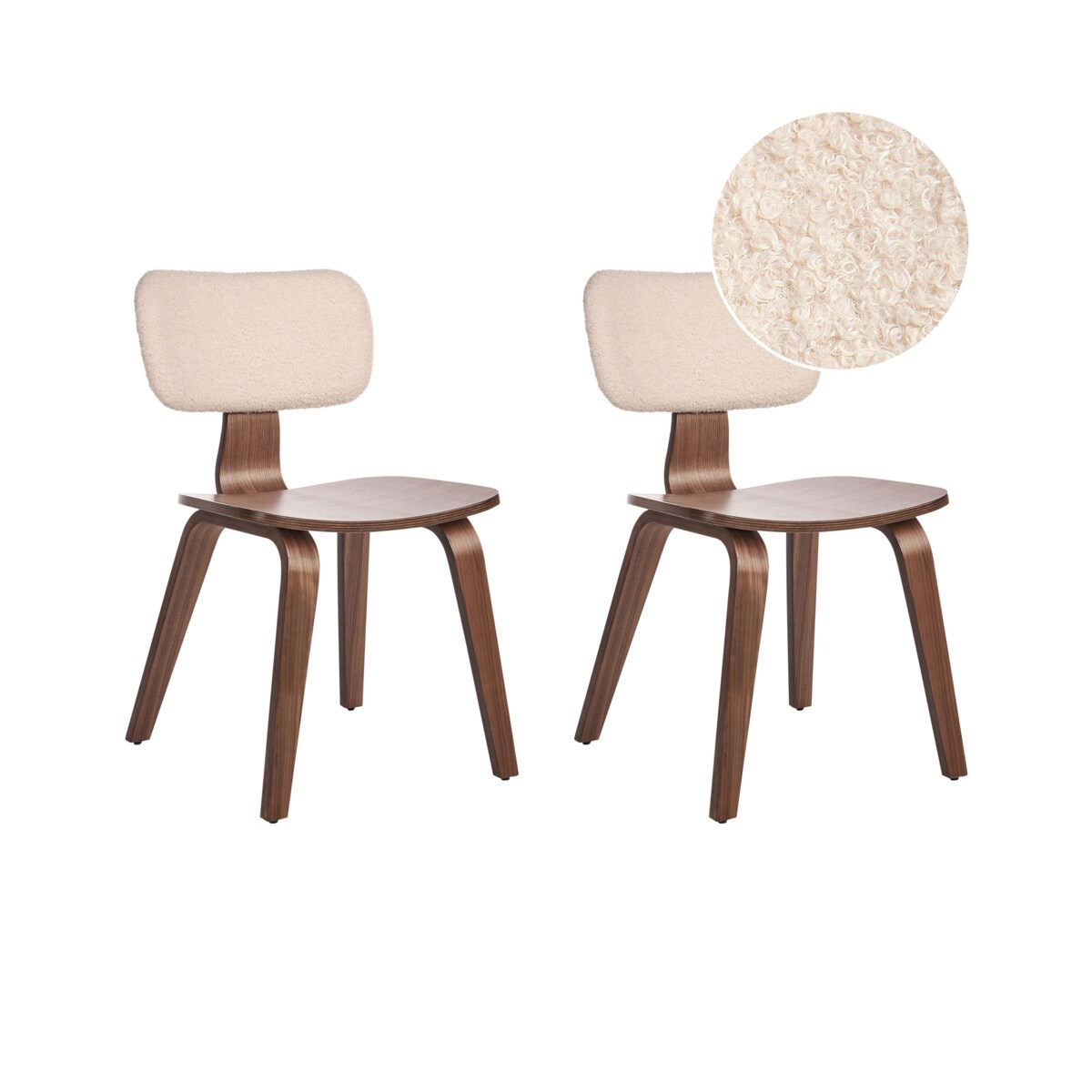 Zestaw 2 krzeseł do jadalni LUCINDA Drewno Ciemne drewno