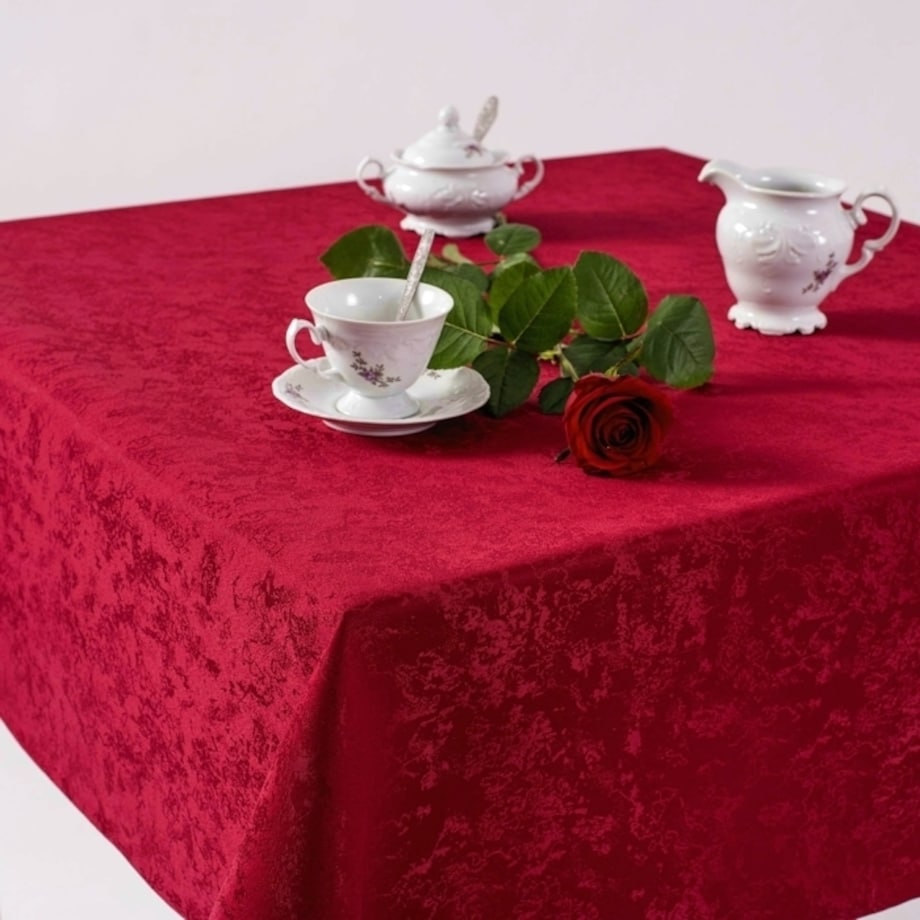 Obrus plamoodporny Marmurek biały - 120x180 cm - biały