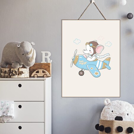 plakat słoń pilot 50x70 cm