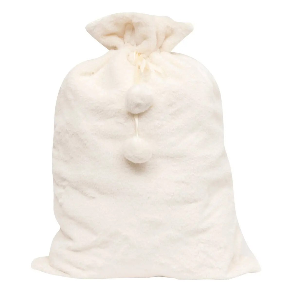 Worek na prezenty, świąteczny, welurowy z pomponami 50x70 cm