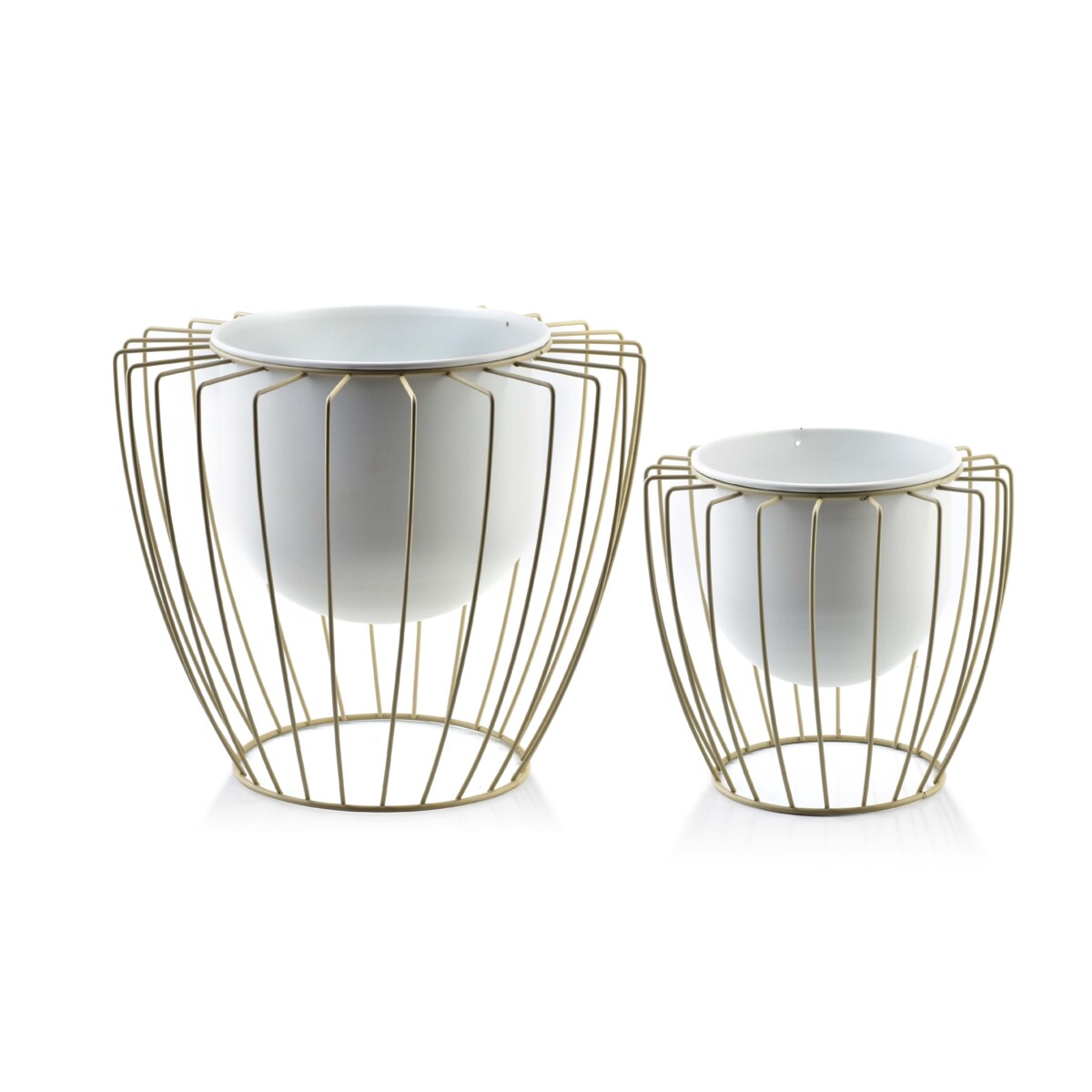 SWEN BEIGE Komplet 2 Donic na stojaku 23xh20cm/18xh16cm