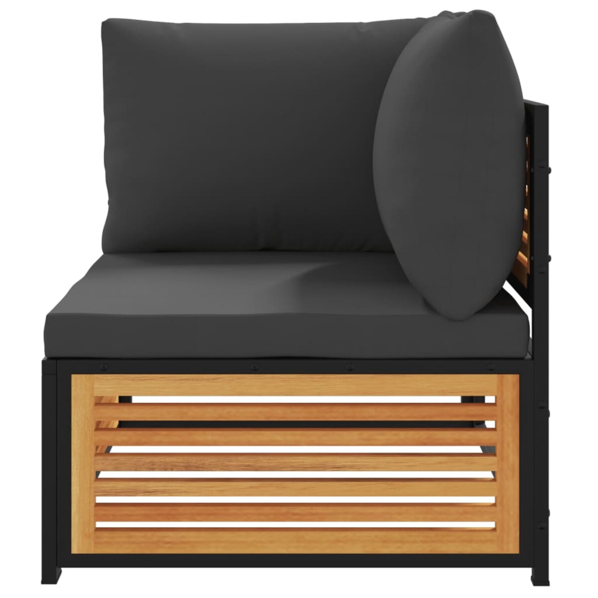 vidaXL Ogrodowe siedzisko narożne z poduszkami, lite drewno akacjowe