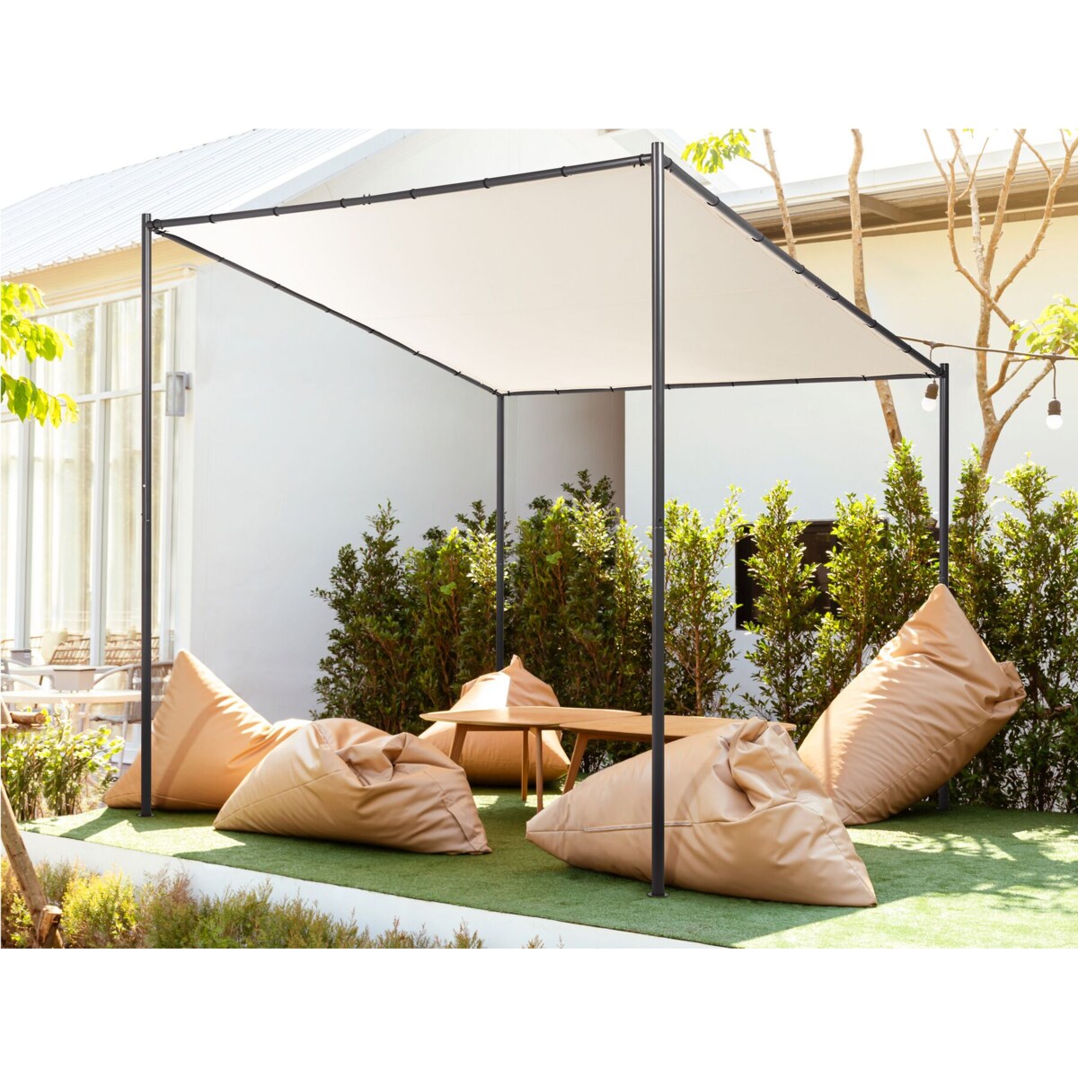 Pawilon ogrdowy 282 x 294 cm beżowy VIMINO