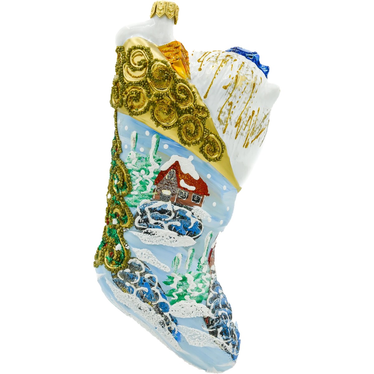 Bombka choinkowa: Świąteczna skarpeta z pieskiem