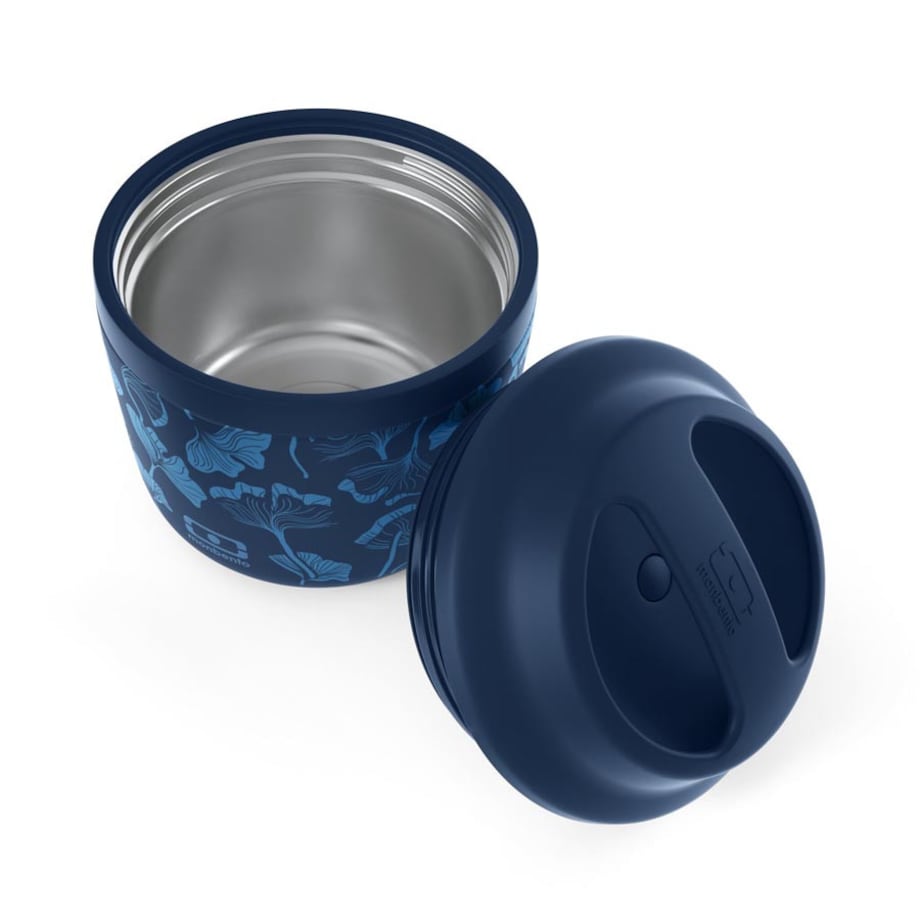 Termos obiadowy Graphic Ginko granatowy Element New, 550 ml, Monbento