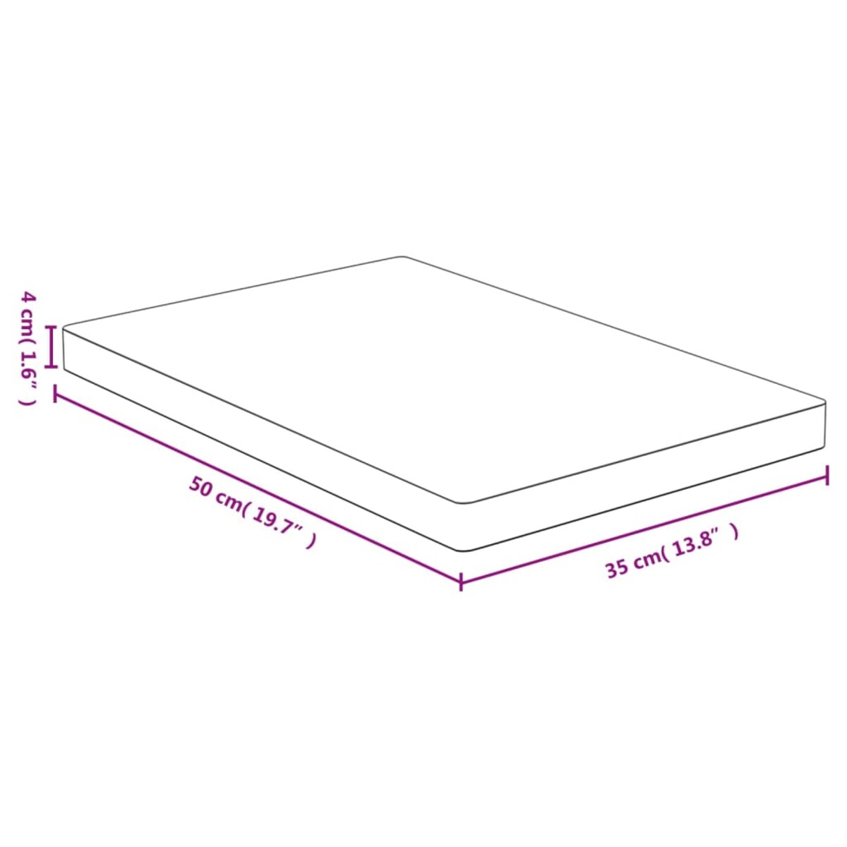 vidaXL Deska do krojenia, 35x40x4 cm, bambusowa