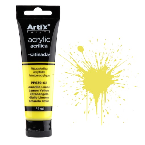 farba akrylowa lemon yellow artix pp639-02, 35ml