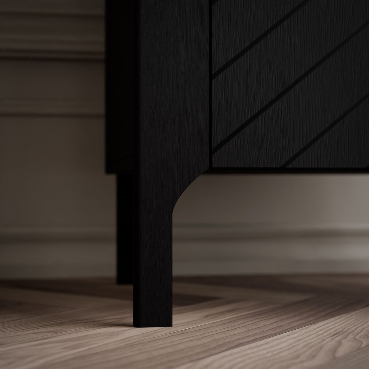 Przeszklona witryna LUMI, czarna