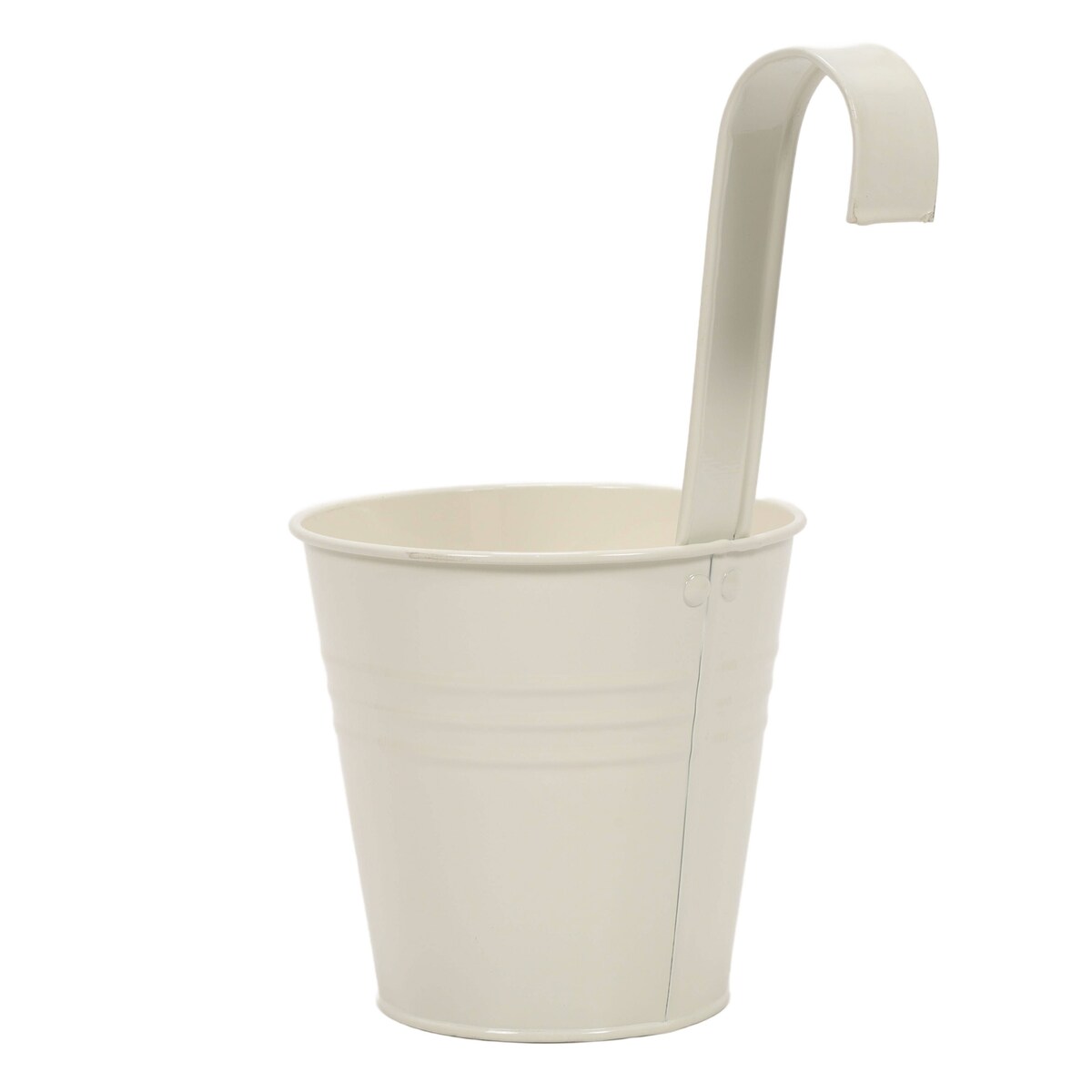 Cynkowa osłonka na doniczkę z hakiem, 13 x 13,5 cm