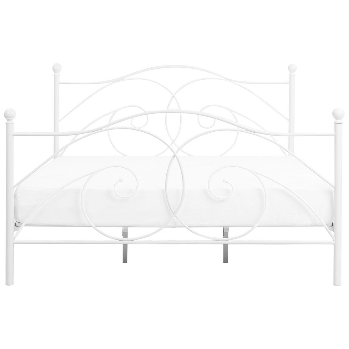 Łóżko metalowe 180 x 200 cm białe DINARD