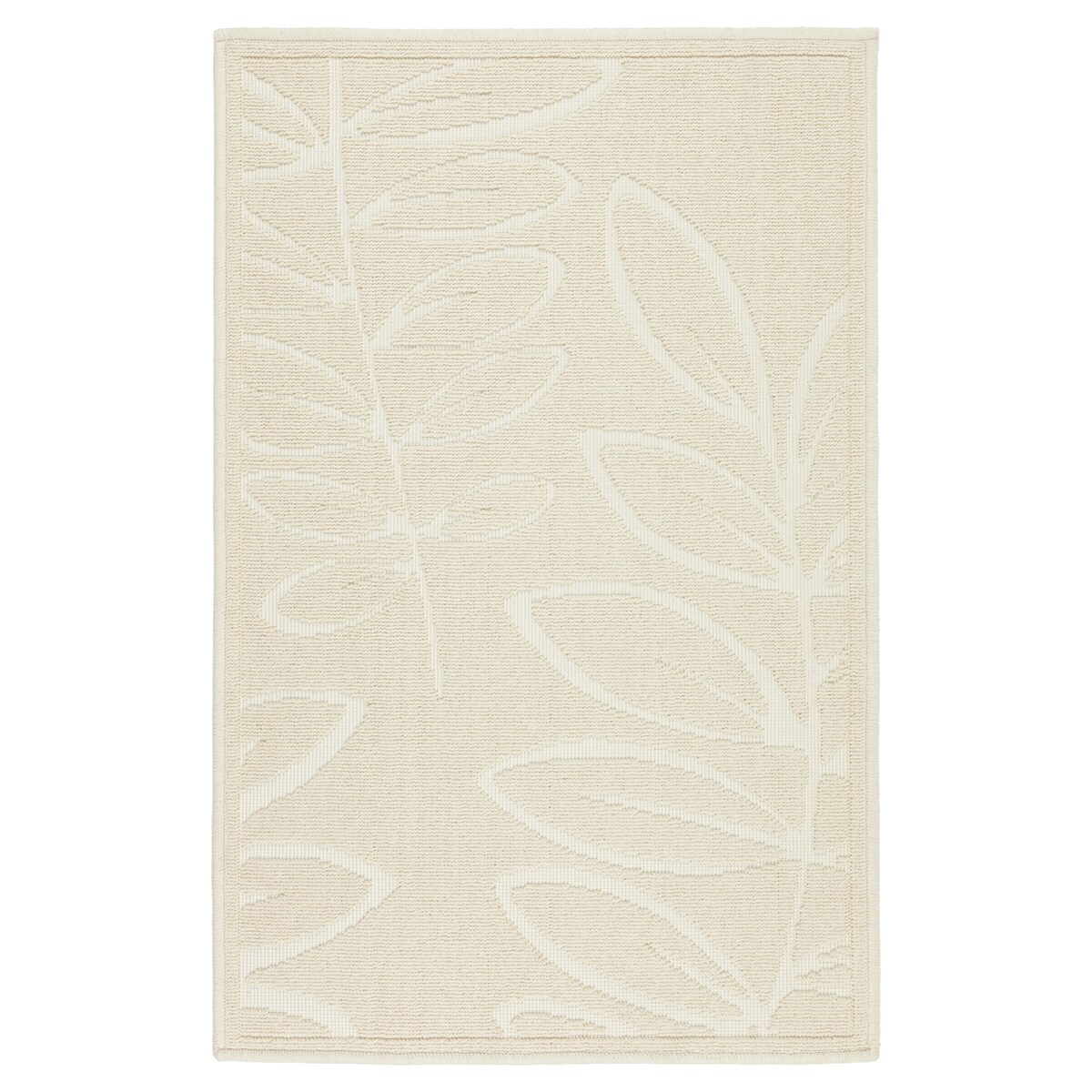 Dywanik łazienkowy Lino 50x80 cm bawełniany roślinny beżowy