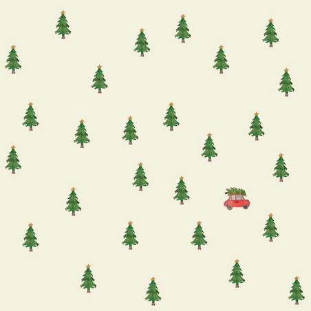 Bieżnik świąteczny - Minimalistyczny las - 40x180