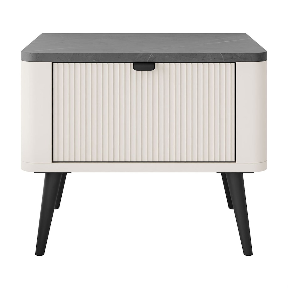 Szafka nocna AUTUMN 50x40x42 cm - laminat kaszmir, front MDF, metalowe nogi