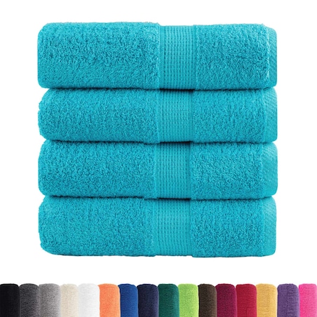 vidaXL Ręczniki toaletowe Premium SOLUND 4 szt. Turkusowe 30x30 cm 600 gsm