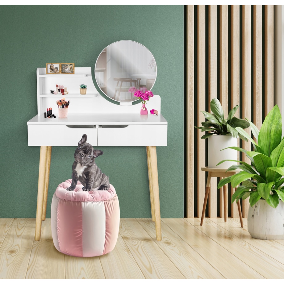 Toaletka z lustrem SCANDI kosmetyczna skandynawska