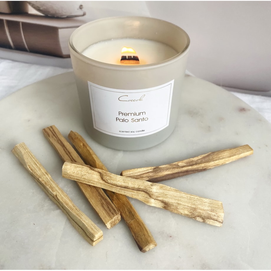 Premium Palo Santo- 190 gram ekologiczna naturalna świeca sojowa