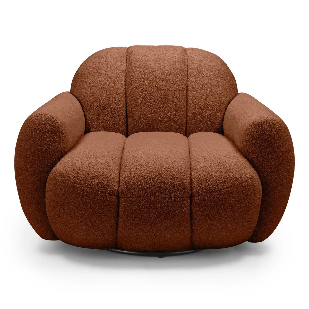 Fotel obrotowy 77x106x85 PALLASS bouclé miedziany