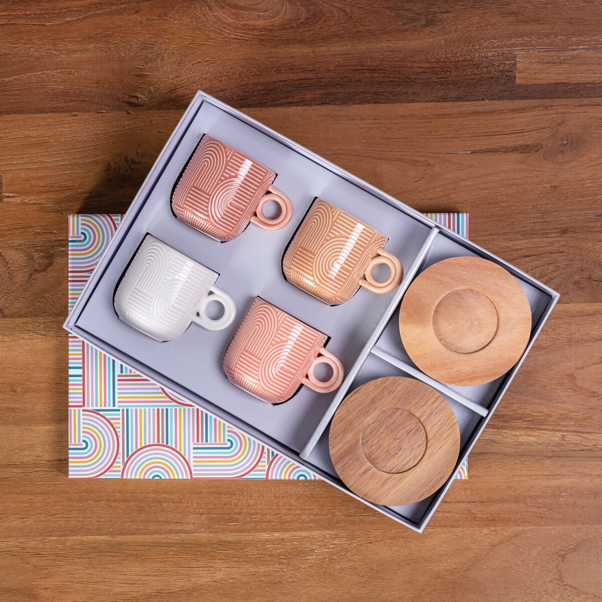 Zestaw filiżanek Sottile, 8,5/9 x 5,5/9 x 6,5/1 cm