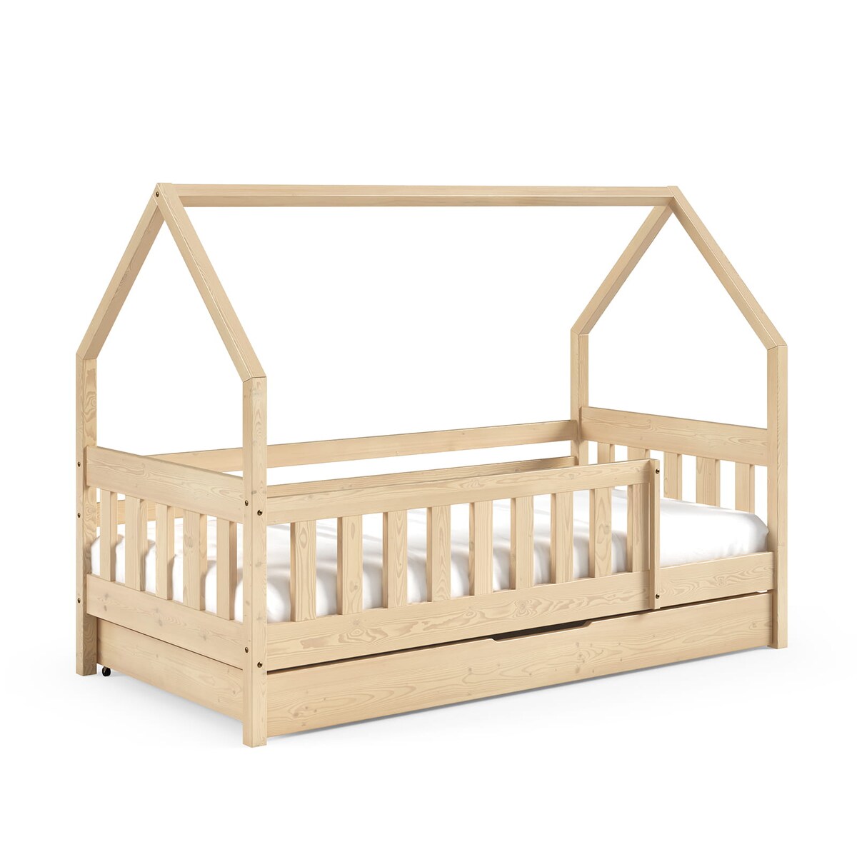 Łóżko dziecięce domek Mila sosna 80x190