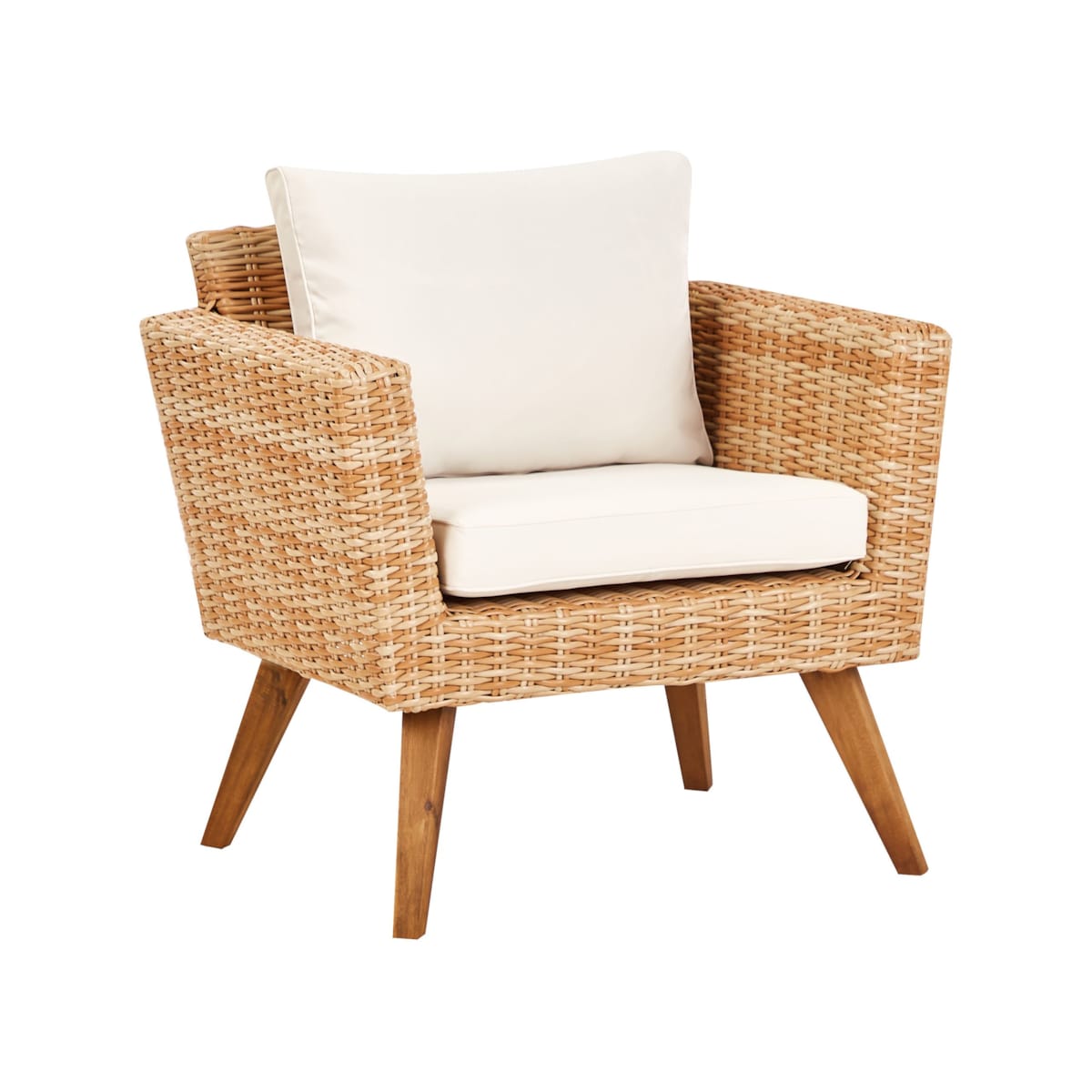 Zestaw ogrodowy ze stolikiem dla 5 osób VITTORIA XL Technorattan Złamana biel