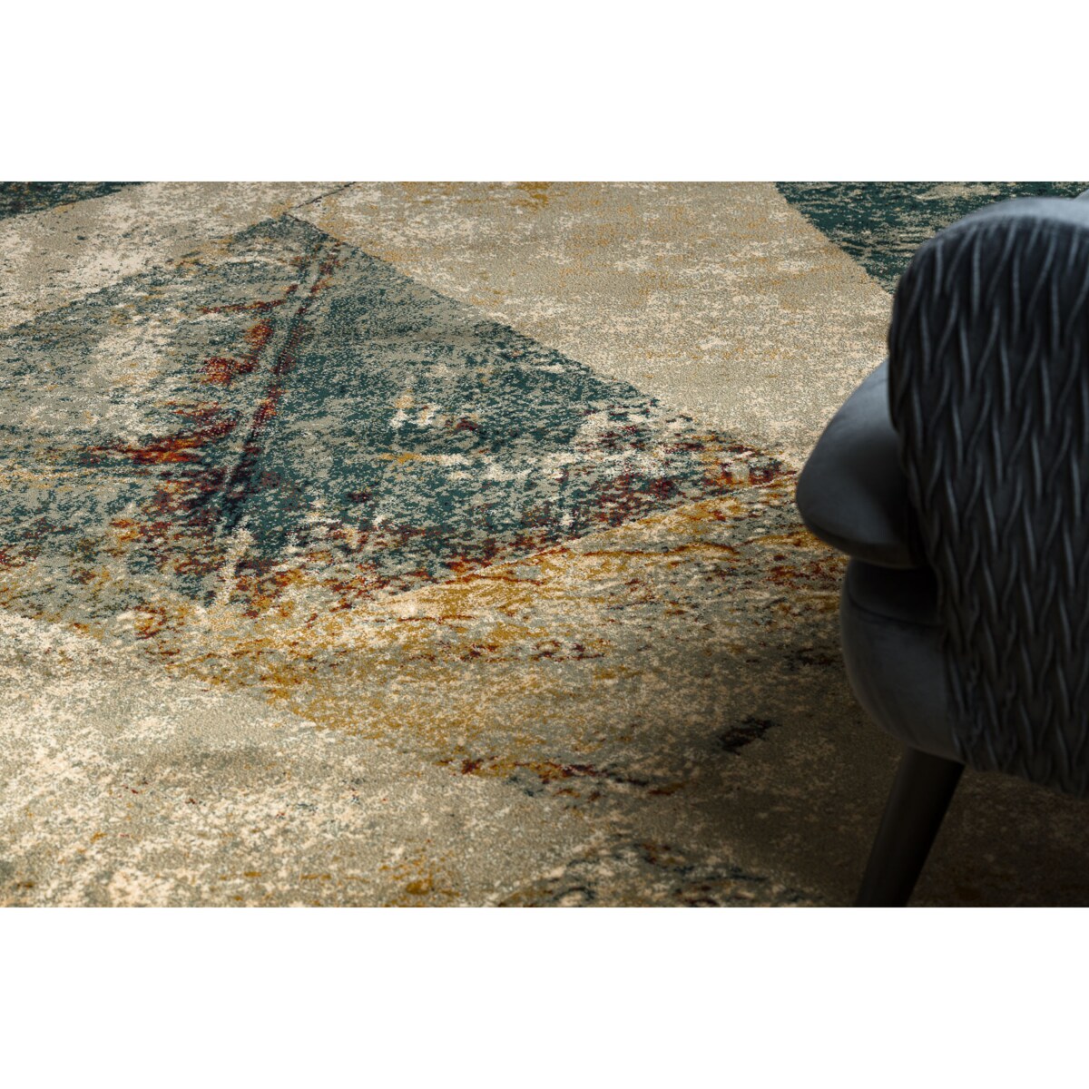 Dywan wełniany OMEGA RAMI Mozaika szmaragd 170x235 cm