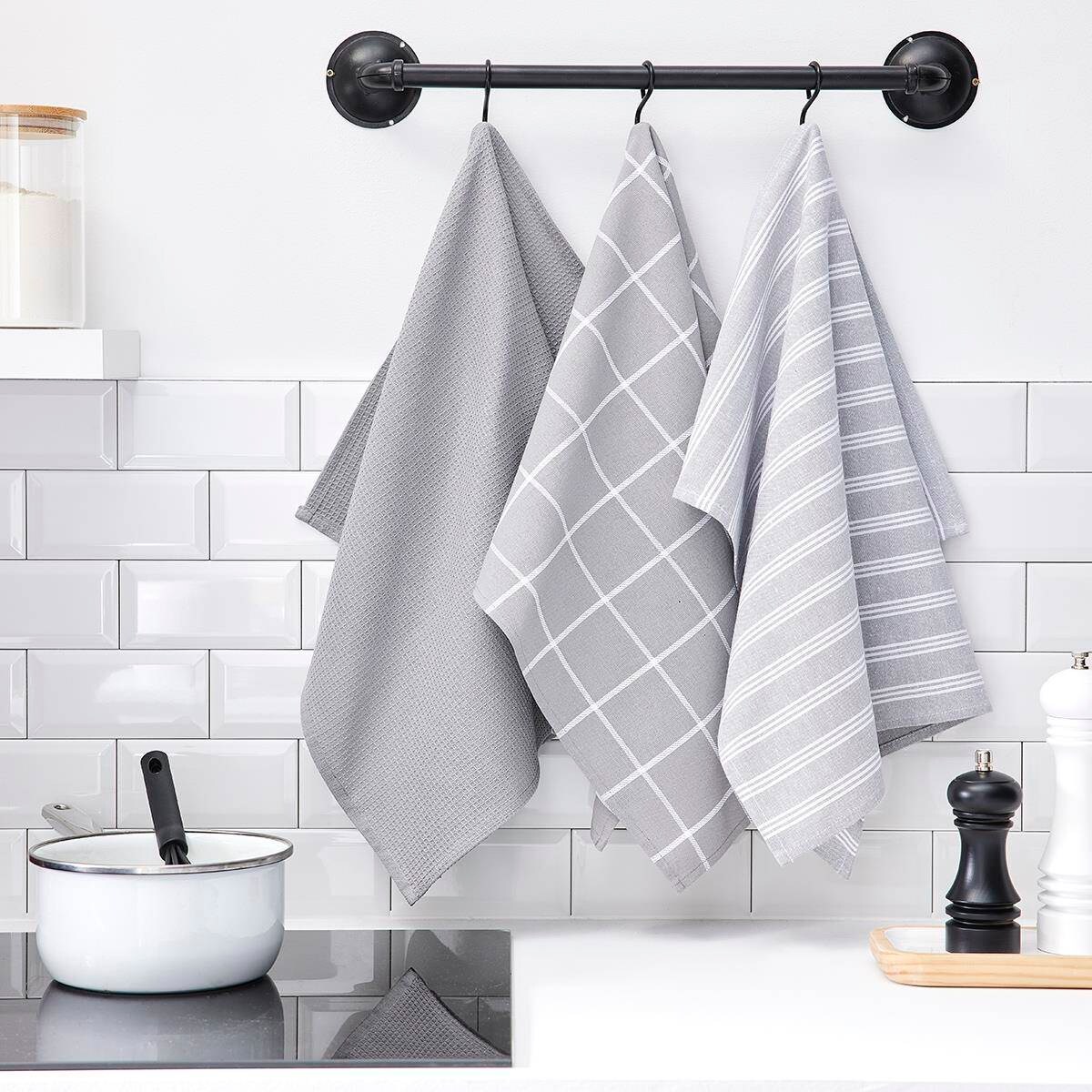 Ściereczki kuchenne bawełniane Uni 3 sztuki, 50 x 70 cm, Today