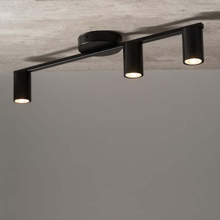 Nowoczesne tuby do przedpokoju Sky czarna lampa metalowa