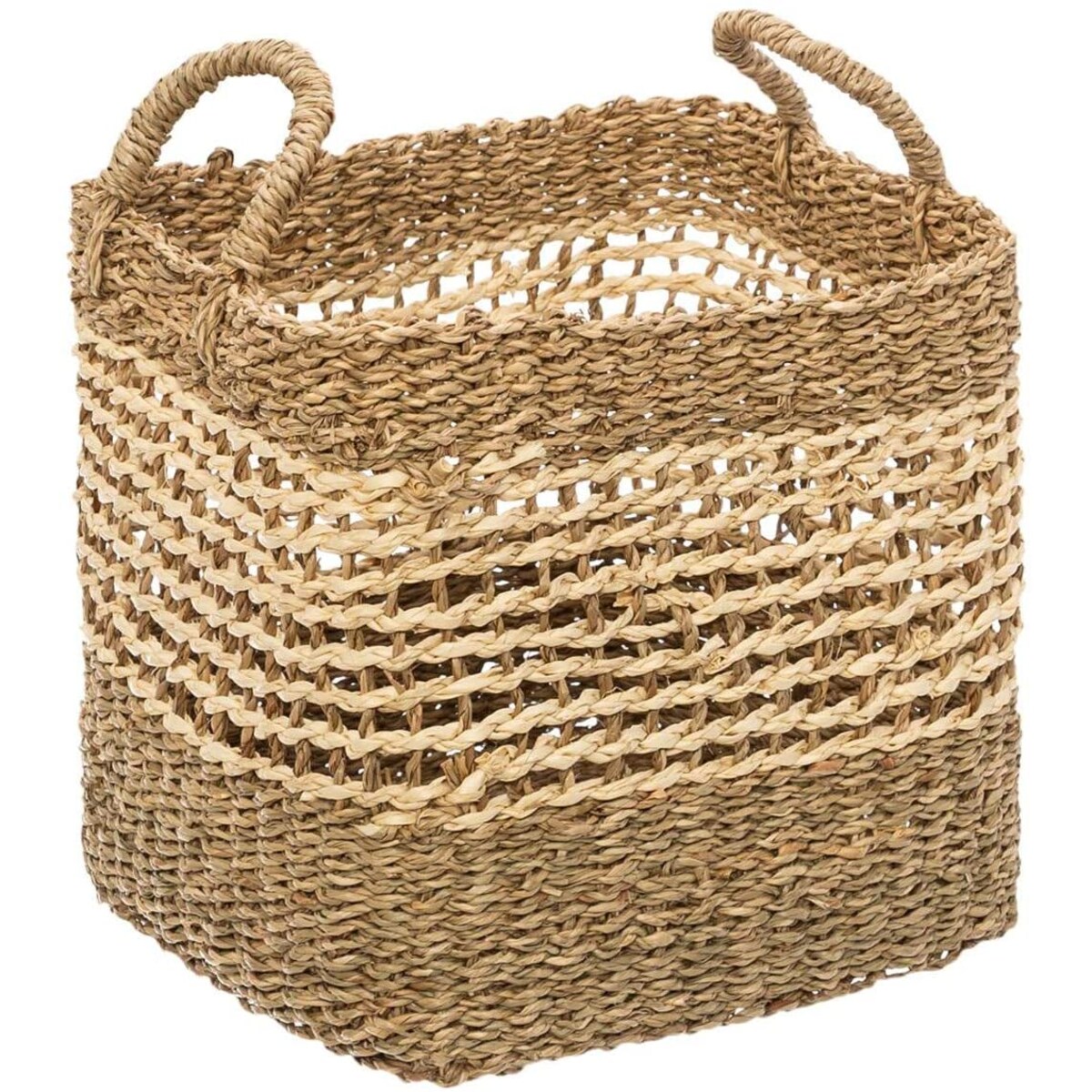 Koszyki do przechowywania z uchwytami, 3 sztuki, wiklina