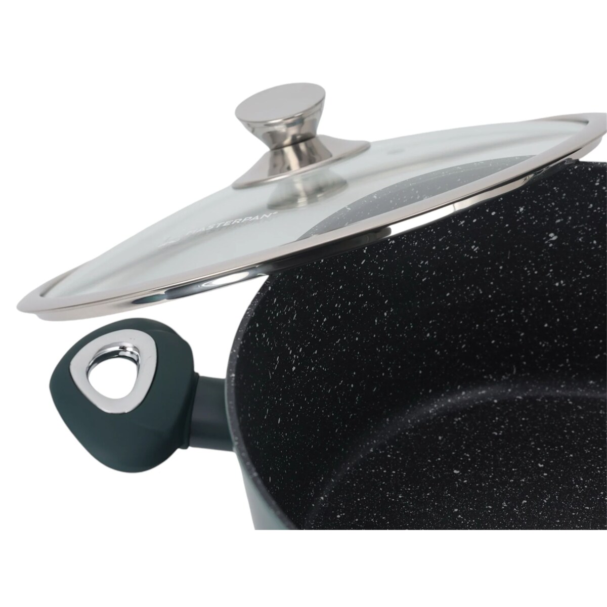 Zestaw Garnków Marmurowych 8 El. 16-28 Cm Indukcja Gaz Elektryczna Zielone