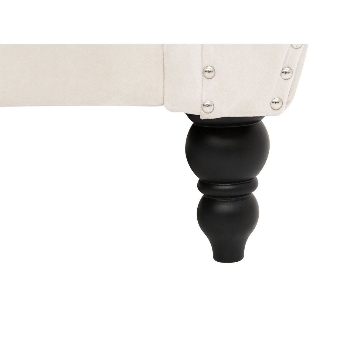 Sofa 3-osobowa welurowa beżowa SKIEN