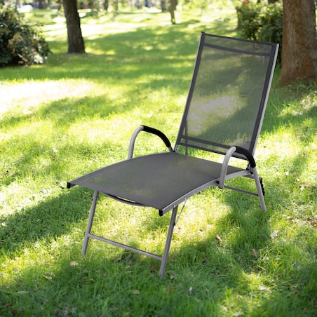 Leżanka aluminiowa SKŁADANA ogrodowa regulowana