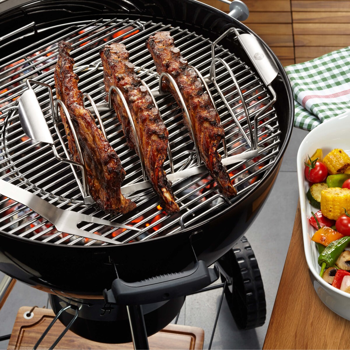 Ruszt do mięsa 2 w 1 BBQ