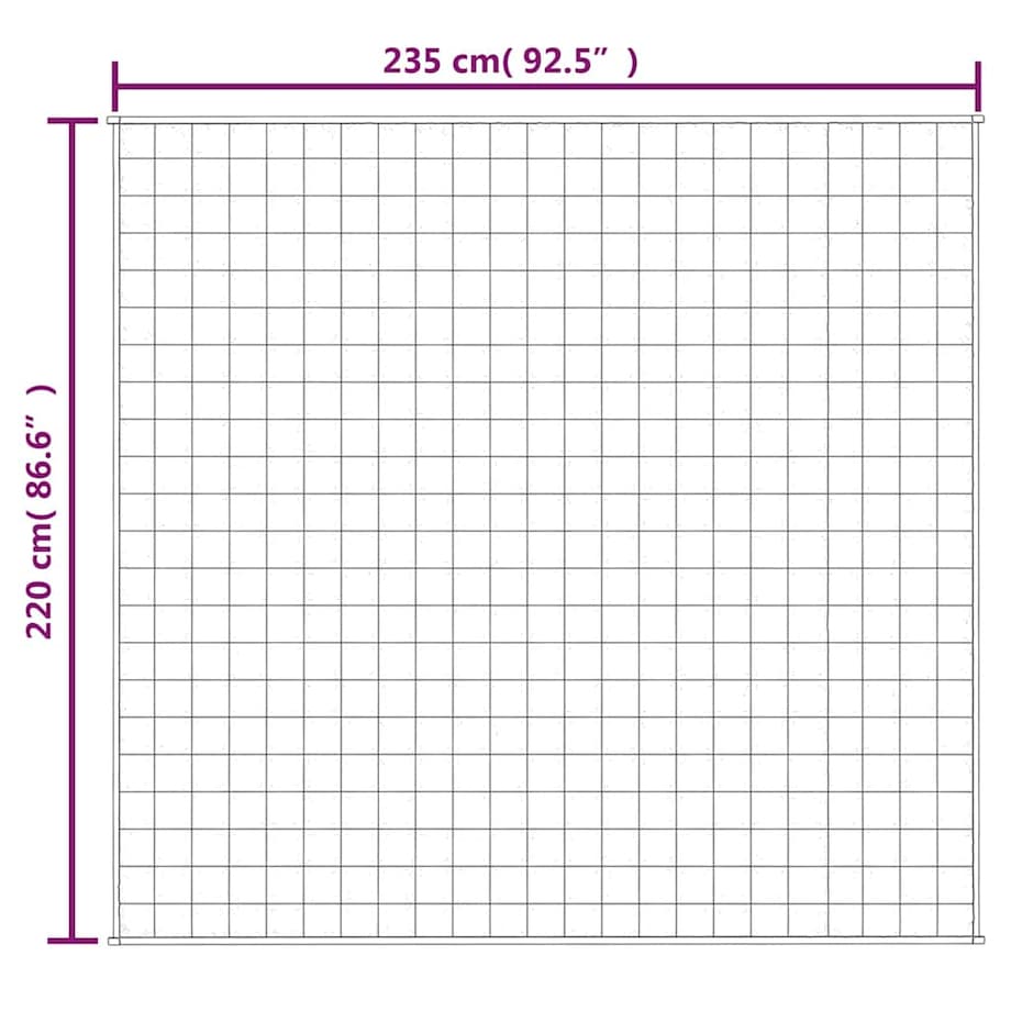 vidaXL Koc obciążeniowy, szary, 220x235 cm, 11 kg, tkanina