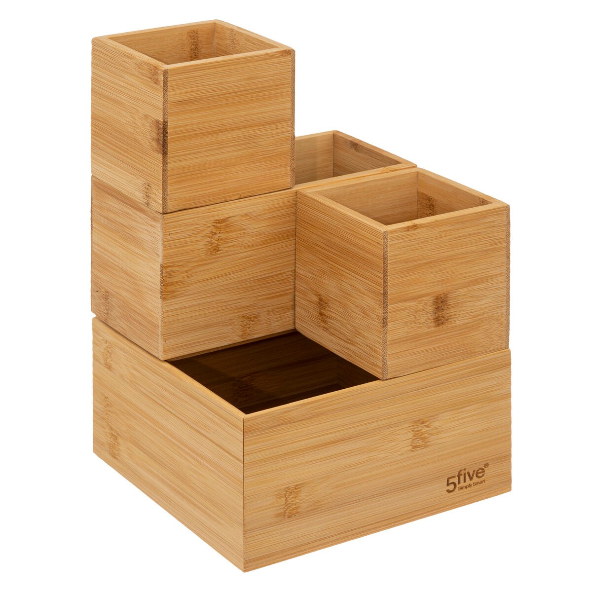 Organizery bambusowe na kosmetyki, 3 rozmiary, 4 sztuki