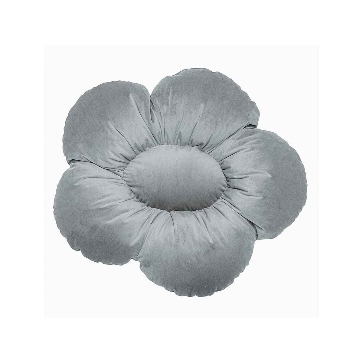 Poduszka kwiatek Mia, srebrzysty szary, 45 cm, Posh Velvet