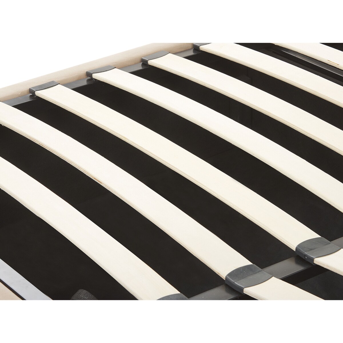 Łóżko z pojemnikiem welurowe 160 x 200 cm beżowe LUBBON