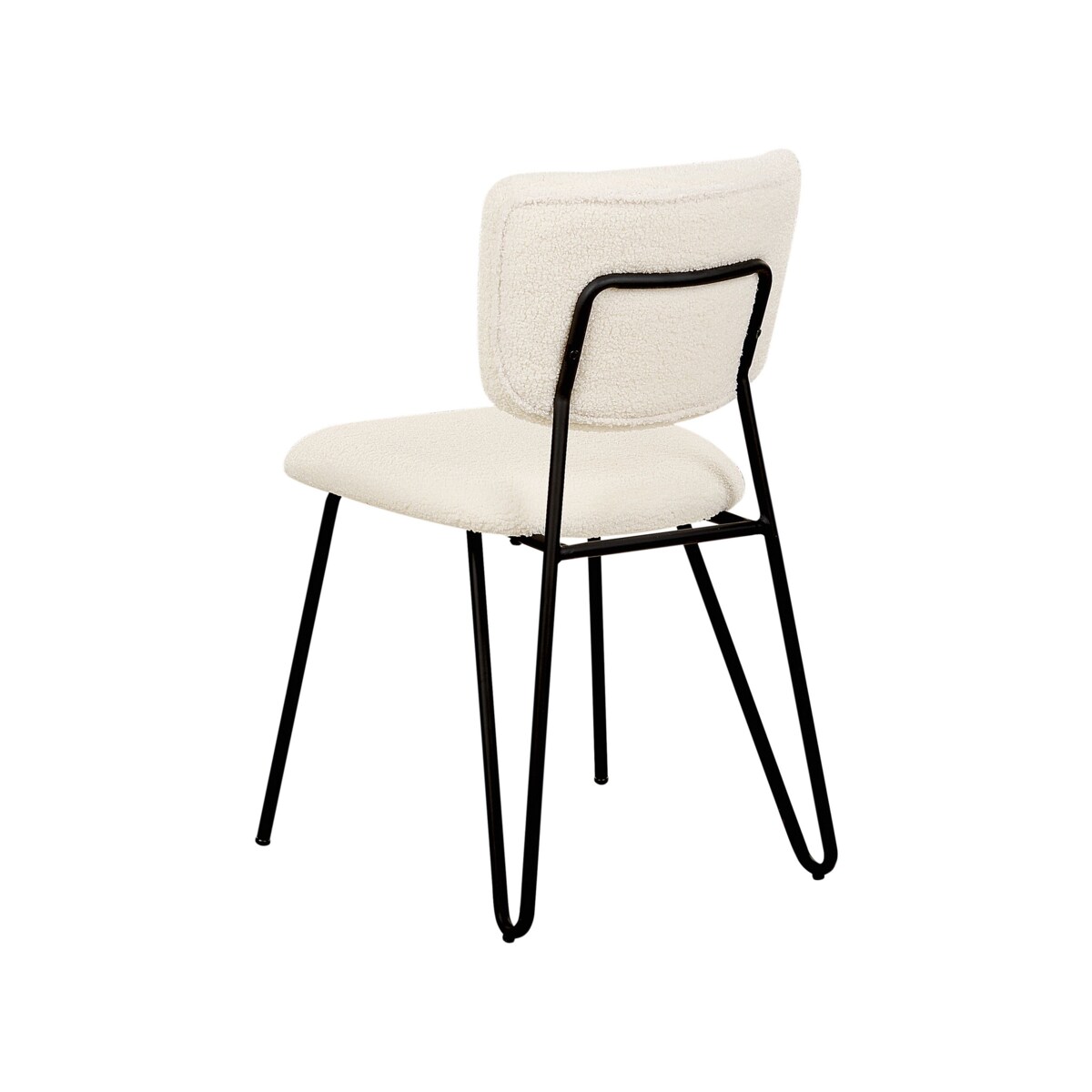 Zestaw 2 krzeseł do jadalni boucle złamana biel NELKO