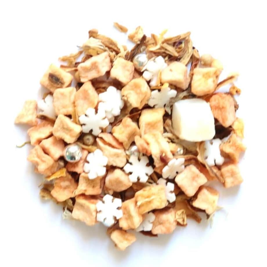 Świąteczna herbata owocowa "Płatki śniegu" - prezent upominek na mikołaja gwiazdkę święta dla faceta taty mamy męża chłopaka mężczyzny kobiety dziadka dziewczyny babci żony niej niego