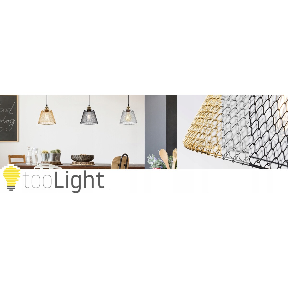 Lampa Sufitowa Wisząca Metalowa Chrom Siatka