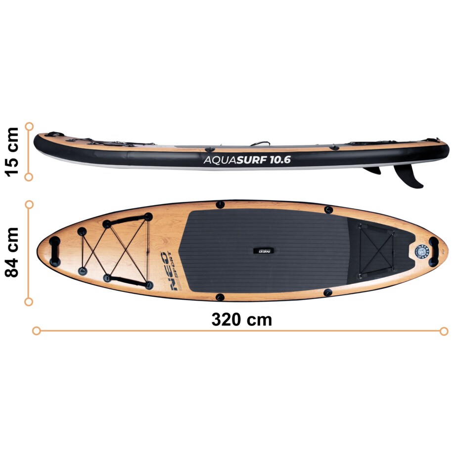 Deska SUP do pływania pompowana Paddle Aquasurf Neo-Sport 320cm ZESTAW