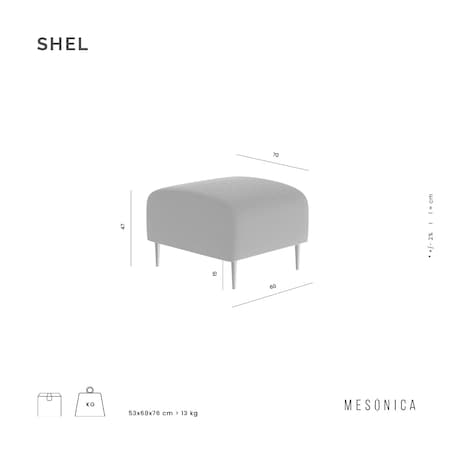 Shel Puf - ciemnoszary